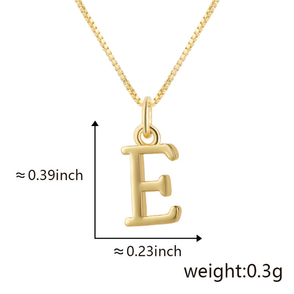 Wholesale Copper Electroplated Letters Pendant Necklace For Female