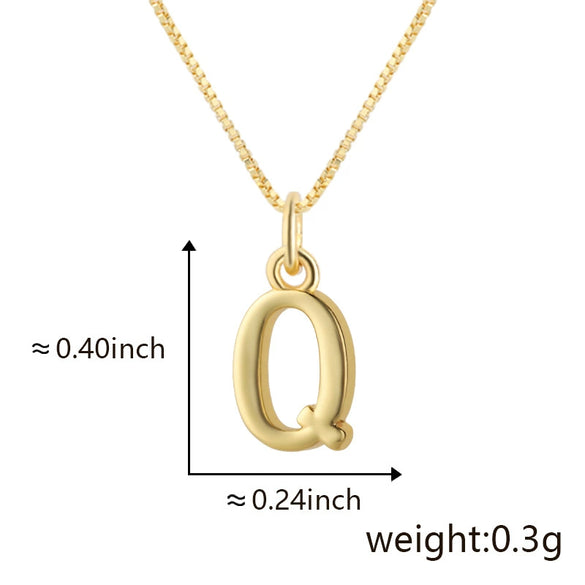 Wholesale Copper Electroplated Letters Pendant Necklace For Female