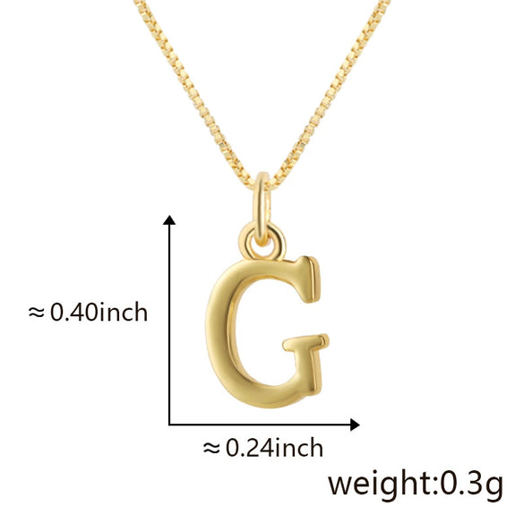 Wholesale Copper Electroplated Letters Pendant Necklace For Female