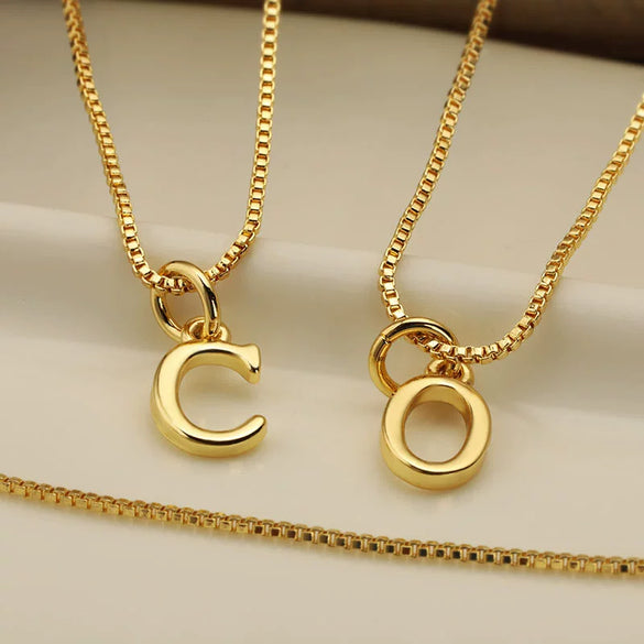 Wholesale Copper Electroplated Letters Pendant Necklace For Female