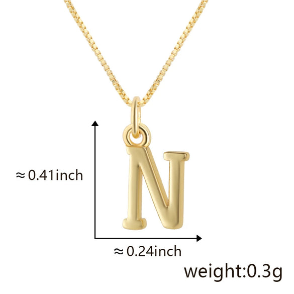 Wholesale Copper Electroplated Letters Pendant Necklace For Female