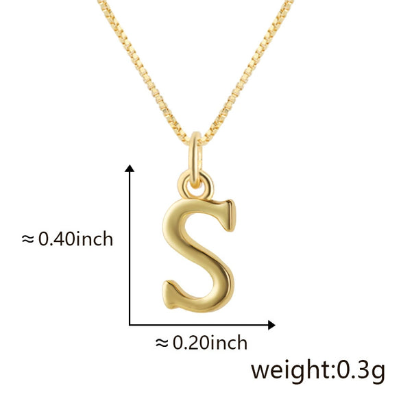 Wholesale Copper Electroplated Letters Pendant Necklace For Female
