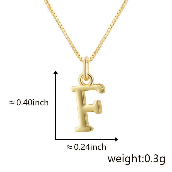 Wholesale Copper Electroplated Letters Pendant Necklace For Female
