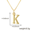 Wholesale Copper Electroplated Letters Pendant Necklace For Female