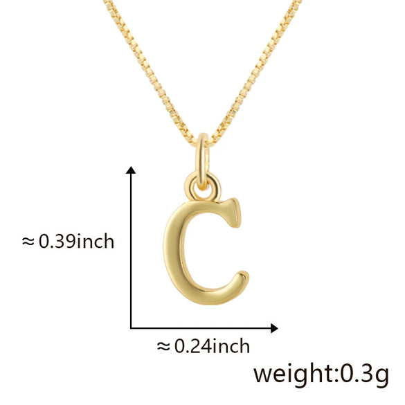 Wholesale Copper Electroplated Letters Pendant Necklace For Female