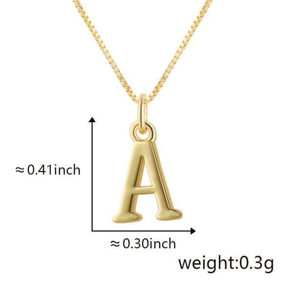 Wholesale Copper Electroplated Letters Pendant Necklace For Female