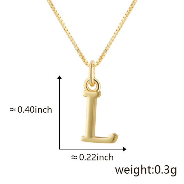 Wholesale Copper Electroplated Letters Pendant Necklace For Female