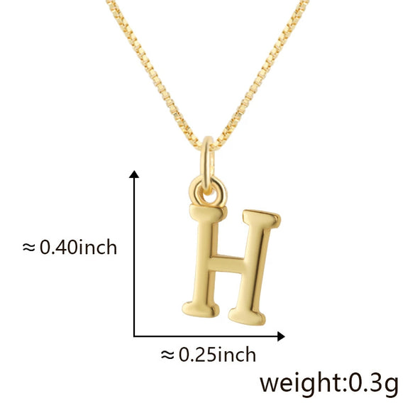 Wholesale Copper Electroplated Letters Pendant Necklace For Female
