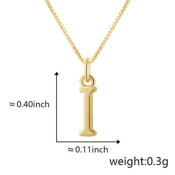 Wholesale Copper Electroplated Letters Pendant Necklace For Female