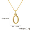 Wholesale Copper Electroplated Letters Pendant Necklace For Female