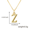 Wholesale Copper Electroplated Letters Pendant Necklace For Female