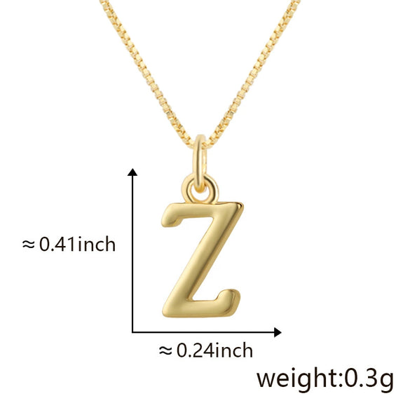 Wholesale Copper Electroplated Letters Pendant Necklace For Female