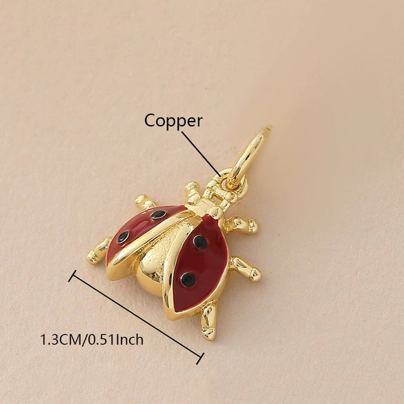 Wholesale Copper Electroplated Sausage Dog Beetle Butterfly Little Angel Cross Pendant Bracelet Necklace Accessories