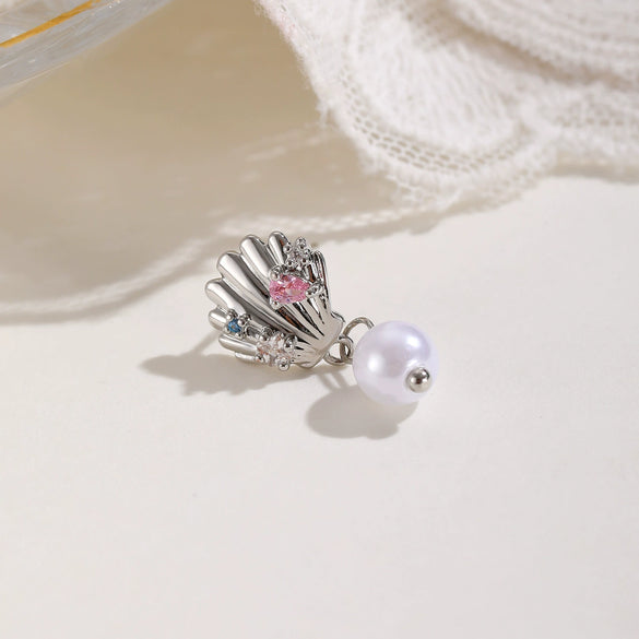 Wholesale Copper Electroplated Star Pattern Starfish Shell Ear Stud For Women