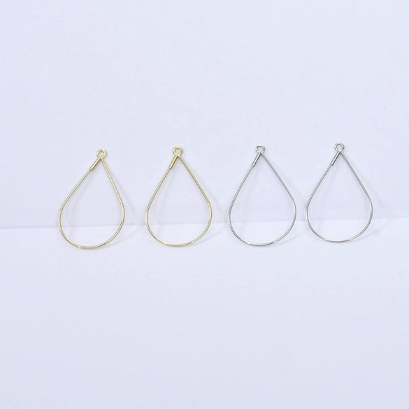 Wholesale Copper Electroplated Water Drop Beaded Pendant Handmade Earrings Accessories