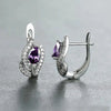 Wholesale Copper Elegant Geometric Inlaid Zircon Dropshaped Leaf Seaweed Flower Earrings For Women
