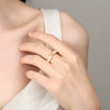 Wholesale Copper Enamel Geometric Letter H Open Ring For Women With Electroplating