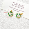 Wholesale Copper Enamel Gold Gilt Pendant With Butterfly Fox And Lotus Pattern For Diy Rope Bracelet Accessories Electroplating Process