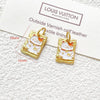 Wholesale Copper Enamel Gold Gilt Pendant With Butterfly Fox And Lotus Pattern For Diy Rope Bracelet Accessories Electroplating Process
