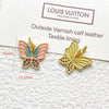 Wholesale Copper Enamel Gold Gilt Pendant With Butterfly Fox And Lotus Pattern For Diy Rope Bracelet Accessories Electroplating Process