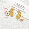 Wholesale Copper Enamel Gold Gilt Pendant With Butterfly Fox And Lotus Pattern For Diy Rope Bracelet Accessories Electroplating Process