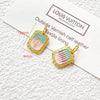 Wholesale Copper Enamel Gold Gilt Pendant With Butterfly Fox And Lotus Pattern For Diy Rope Bracelet Accessories Electroplating Process