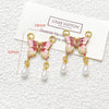 Wholesale Copper Enamel Gold Gilt Pendant With Butterfly Fox And Lotus Pattern For Diy Rope Bracelet Accessories Electroplating Process
