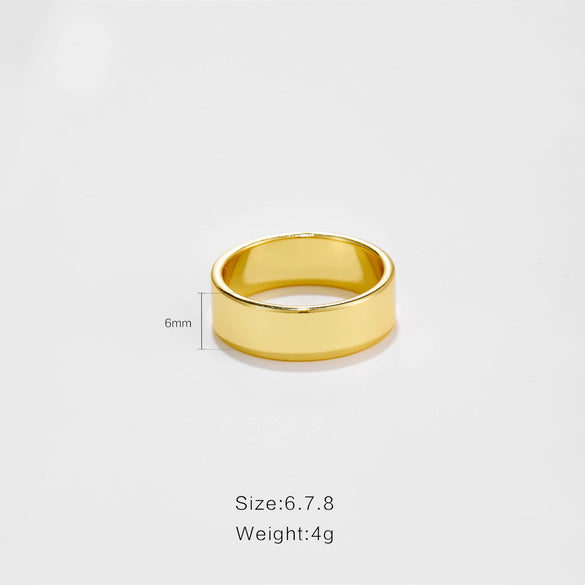 Wholesale Copper Fashion Geometric Ring Electroplated With Platinum And 18K Gold For Women