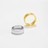 Wholesale Copper Fashion Geometric Ring Electroplated With Platinum And 18K Gold For Women