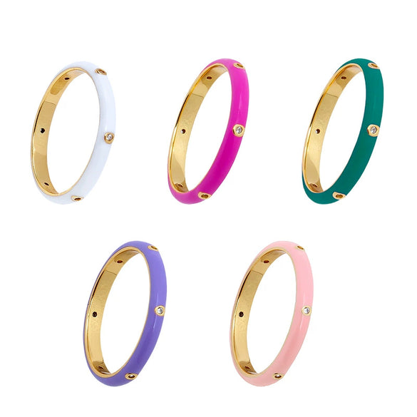 Wholesale Copper Fashionable Temperament Ring Women's Retro Geometric Epoxy Enamel Electroplated