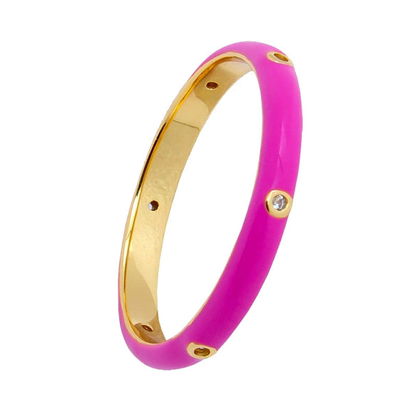 Wholesale Copper Fashionable Temperament Ring Women's Retro Geometric Epoxy Enamel Electroplated