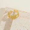 Wholesale Copper Fivepointed Star Design Electroplated Ring For Women