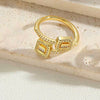 Wholesale Copper Fivepointed Star Design Electroplated Ring For Women