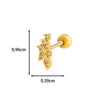 Wholesale Copper Flower Bow Heart Cartilage Puncture Ear Bone Nail For Women Fashion Style