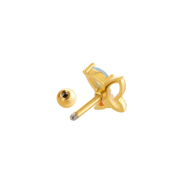 Wholesale Copper Flower Bow Heart Cartilage Puncture Ear Bone Nail For Women Fashion Style