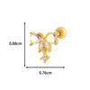 Wholesale Copper Flower Bow Heart Cartilage Puncture Ear Bone Nail For Women Fashion Style