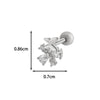 Wholesale Copper Flower Bow Heart Cartilage Puncture Ear Bone Nail For Women Fashion Style