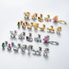 Wholesale Copper Flower Bow Heart Cartilage Puncture Ear Bone Nail For Women Fashion Style