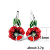 Wholesale Copper Flower Drop Glue Women's Earrings With Electroplating
