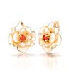 Wholesale Copper Flower Earrings Pastoral Style