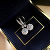 Wholesale Copper Flower Geometric Earrings For Women French Retro Style Exquisite And Fresh