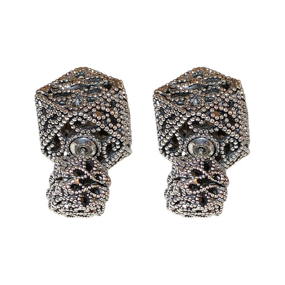 Wholesale Copper Flower Hollow Earrings Electroplated For Women Niche Creative Light Luxury High Grade