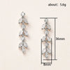 Wholesale Copper Flower Leaf Tassel Earrings Elegant Style