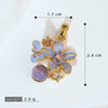 Wholesale Copper Flower Petal Oil Drop Pendant Necklace Retro Design Microinlaid Electroplated For Women