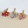 Wholesale Copper Flower Petal Oil Drop Pendant Necklace Retro Design Microinlaid Electroplated For Women