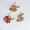 Wholesale Copper Flower Petal Oil Drop Pendant Necklace Retro Design Microinlaid Electroplated For Women