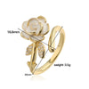 Wholesale Copper Flower Ring With Zirconia For Women