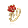 Wholesale Copper Flower Ring With Zirconia For Women