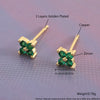 Wholesale Copper Flower Style Electroplated Earrings For Women