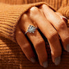 Wholesale Copper Flowershaped Distressed Ring For Women